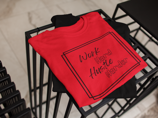 Work Hard/Hustle Harder Motivational T-Shirt